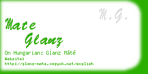 mate glanz business card