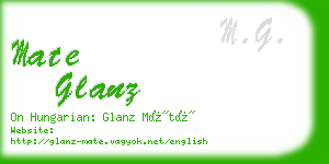 mate glanz business card